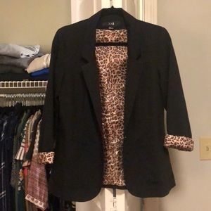 Forever 21 blazer with cheetah inseam